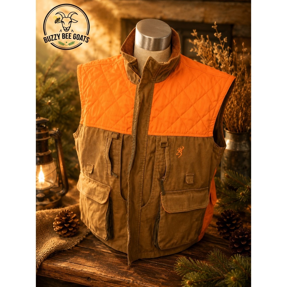 BROWNING Pheasants Forever Upland Hunting Vest Blaze Orange Canvas Men's 2XL